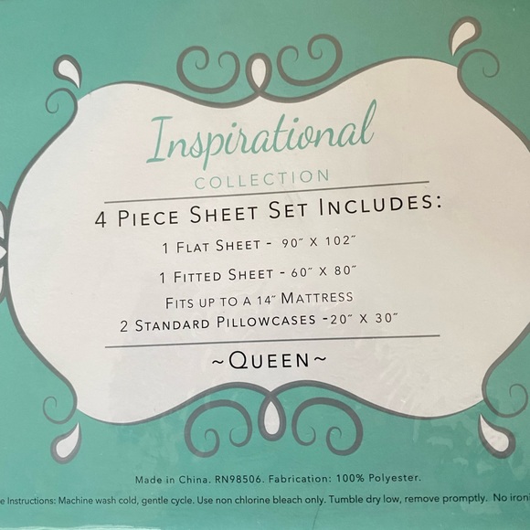 - Inspirational word sheet set Queen white and grey - Picture 2 of 4